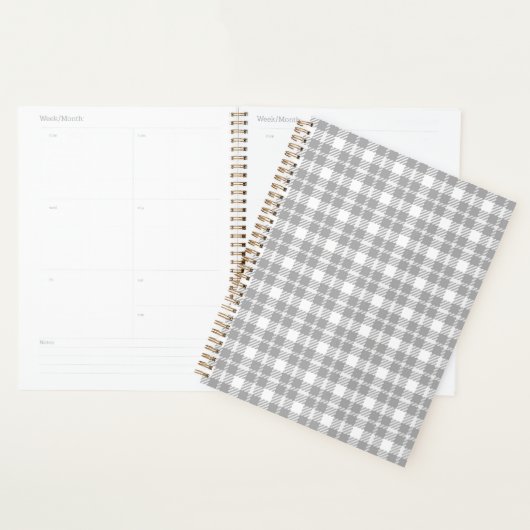 Grey plaid Pattern Planner プランナー手帳 (ディスプレー)