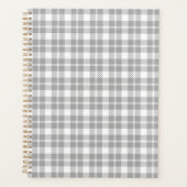Grey plaid Pattern Planner プランナー手帳 (正面)