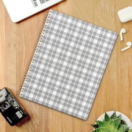 Grey plaid Pattern Planner プランナー手帳