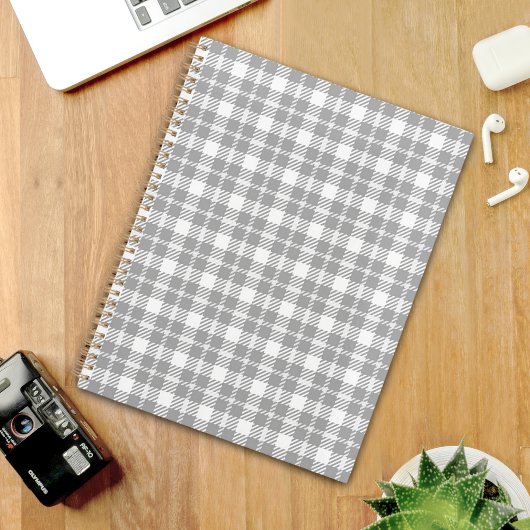 Grey plaid Pattern Planner プランナー手帳