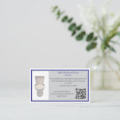 Grey Plumber Plumbing Services Toilet 名刺 (スタンド正面)