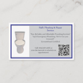 Grey Plumber Plumbing Services Toilet  名刺