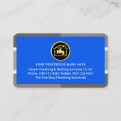 Grey Plumbing Pipe Frame Gold Handyman Tools 名刺 (裏面)