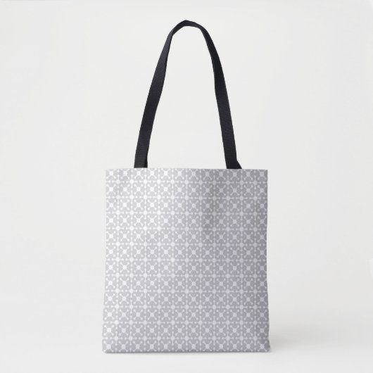 Grey Polka Dot Pattern Tote トートバッグ (正面)