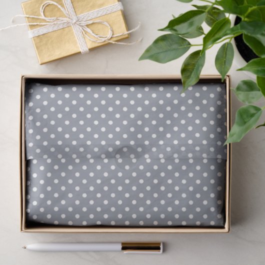 Grey Polka Dot Tissue Paper 薄葉紙 (ギフト)