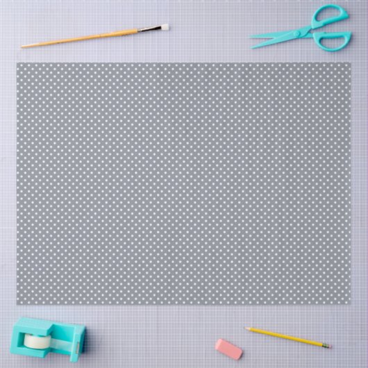 Grey Polka Dot Tissue Paper 薄葉紙 (クラフト)