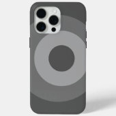 Grey Round Apple iPhone 15 Pro Max Case Case-Mate iPhoneケース (裏面)
