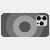 Grey Round Apple iPhone 15 Pro Max Case Case-Mate iPhoneケース (裏面 (横))