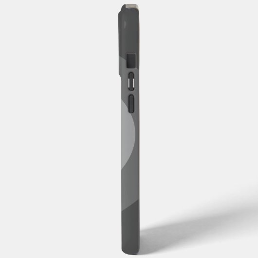 Grey Round Apple iPhone 15 Pro Max Case Case-Mate iPhoneケース (裏面 / 左)