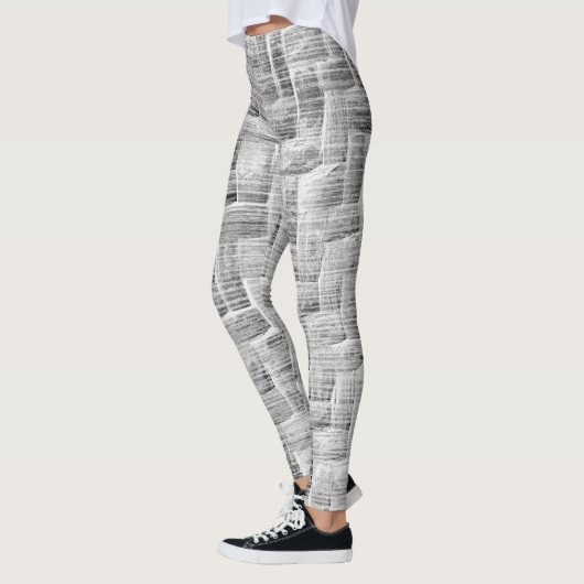 Grey Scratch Patterned Leggings  レギンス (左)