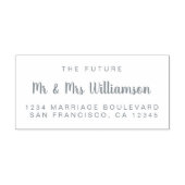 Grey Script Futureミセス氏の結婚差出人住所 セルフインキングスタンプ (デザイン)