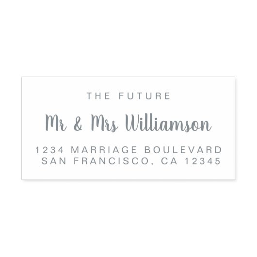 Grey Script Futureミセス氏の結婚差出人住所 セルフインキングスタンプ (デザイン)