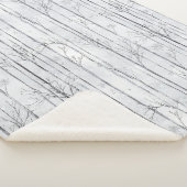 Grey Silver Snowflake Trees   シェルパブランケット (3/4)