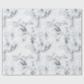 Grey Silver White Birthday ラッピングペーパー (フラット)