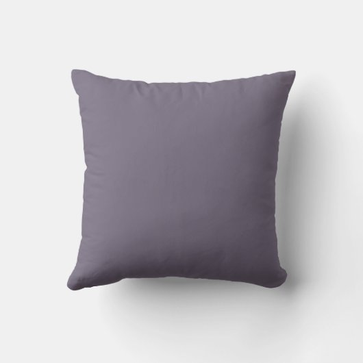 Grey Soft Purple,Solid ,Modern Throw Pillow クッション (裏面)