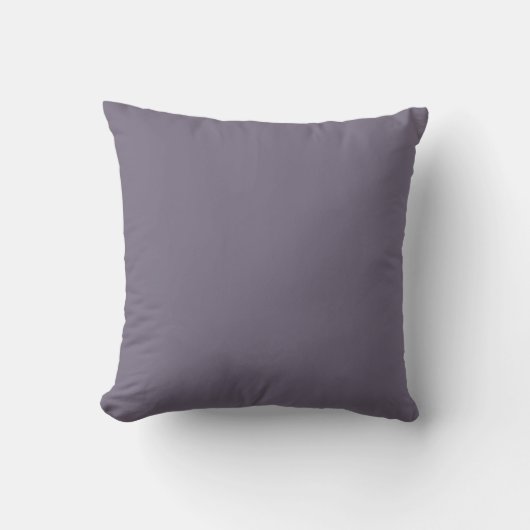 Grey Soft Purple,Solid ,Modern Throw Pillow クッション (正面)