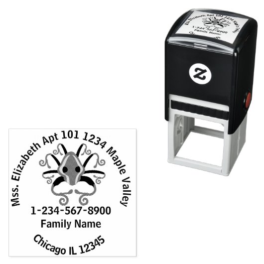 Grey Squidのホームアドレス連絡情報 セルフインキングスタンプ (インサイチュ)