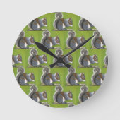 Grey Squirrel Clock  ラウンド壁時計 (正面)