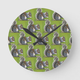 Grey Squirrel Clock  ラウンド壁時計