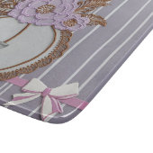 Grey stripes AI art  カッティングボード (角)