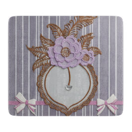 Grey stripes AI art  カッティングボード