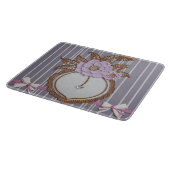 Grey stripes AI art  カッティングボード (角)