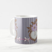 Grey stripes AI art コーヒーマグカップ (正面左)