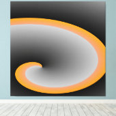 Grey Swirl modernart キャンバスプリント (インサイチュ (ウッドフロア))