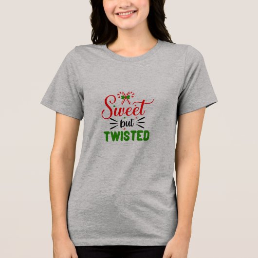 Grey T shirt half sleeve sweet but twisted トライブレンドＴシャツ (正面)