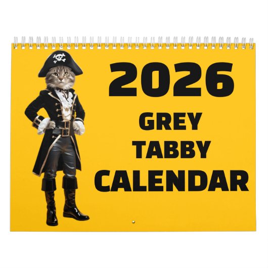 Grey Tabby Calendar カレンダー (カバー)