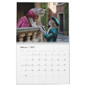 Grey Tabby Calendar カレンダー (2月 2027)