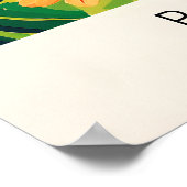 Grey Tabby Cat Bath Art Print Matisse Style ポスター (角)