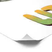 Grey Tabby Cat Boho Stay Trippy Little Hippie  ポスター (コーナー)