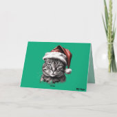 Grey Tabby Christmas Cookies Card カード (裏面)
