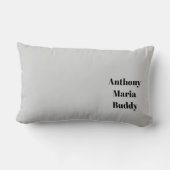 Grey Throw Pillow ランバークッション (裏面)