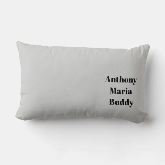 Grey Throw Pillow ランバークッション (裏面)
