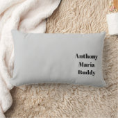 Grey Throw Pillow ランバークッション (ブランケット)