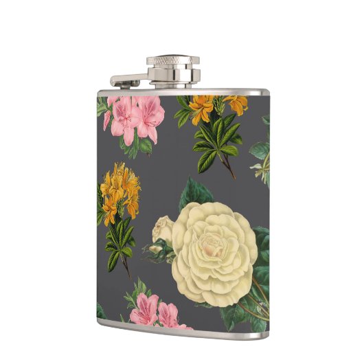 Grey Vintage Floral フラスク (左)