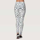 Grey Watercolour Checks Leggings レギンス (裏面)