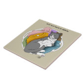 Grey White Cat Hair Laundry タイル (側面)