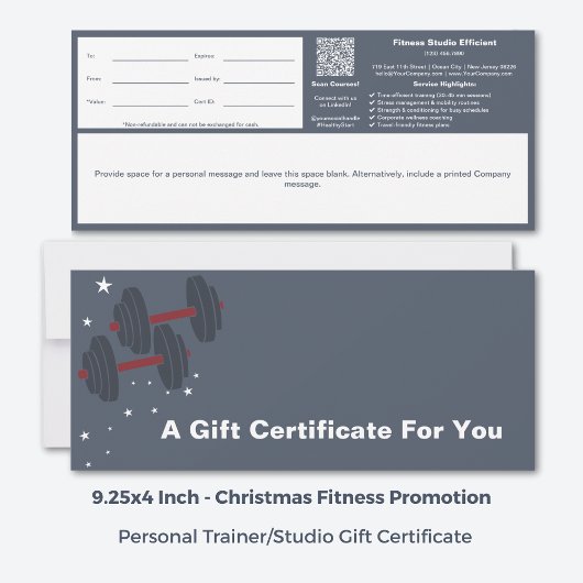 Grey White Corporate Wellness Gift Certificate