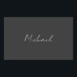 Grey White Handwritten Minimalist Your Name ポスター<br><div class="desc">Have you ever seen such a thin, well thought out, aesthetic and remarkable design? The choice of letters, their font size and the darkness of color have been thought for a long time and designed with long efforts. The result was such a unique design that impresses all who see it....</div>
