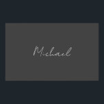 Grey White Handwritten Minimalist Your Name ポスター<br><div class="desc">Have you ever seen such a thin, well thought out, aesthetic and remarkable design? The choice of letters, their font size and the darkness of color have been thought for a long time and designed with long efforts. The result was such a unique design that impresses all who see it....</div>