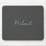 Grey White Handwritten Minimalist Your Name マウスパッド<br><div class="desc">Have you ever seen such a thin, well thought out, aesthetic and remarkable design? The choice of letters, their font size and the darkness of color have been thought for a long time and designed with long efforts. The result was such a unique design that impresses all who see it....</div>