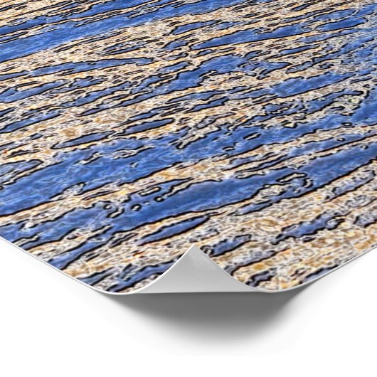 Grey Wolf, Snow, Blood Moon & Lake w Wolf Poem ポスター (角)