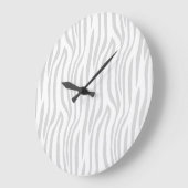 Grey Zebra Pattern Wall clock ラージ壁時計 (傾斜)