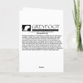 Greyfoot猫の救助の家4休日カード シーズンカード (裏面)