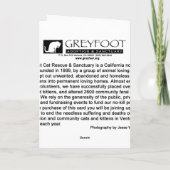 Greyfoot猫の救助の白黒タキシードカード カード (裏面)