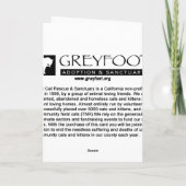 Greyfoot猫の救助の銀製灰色の虎猫カード カード (裏面)