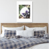 greyforaday White Floral Print キャンバスプリント (インサイチュ (寝室))